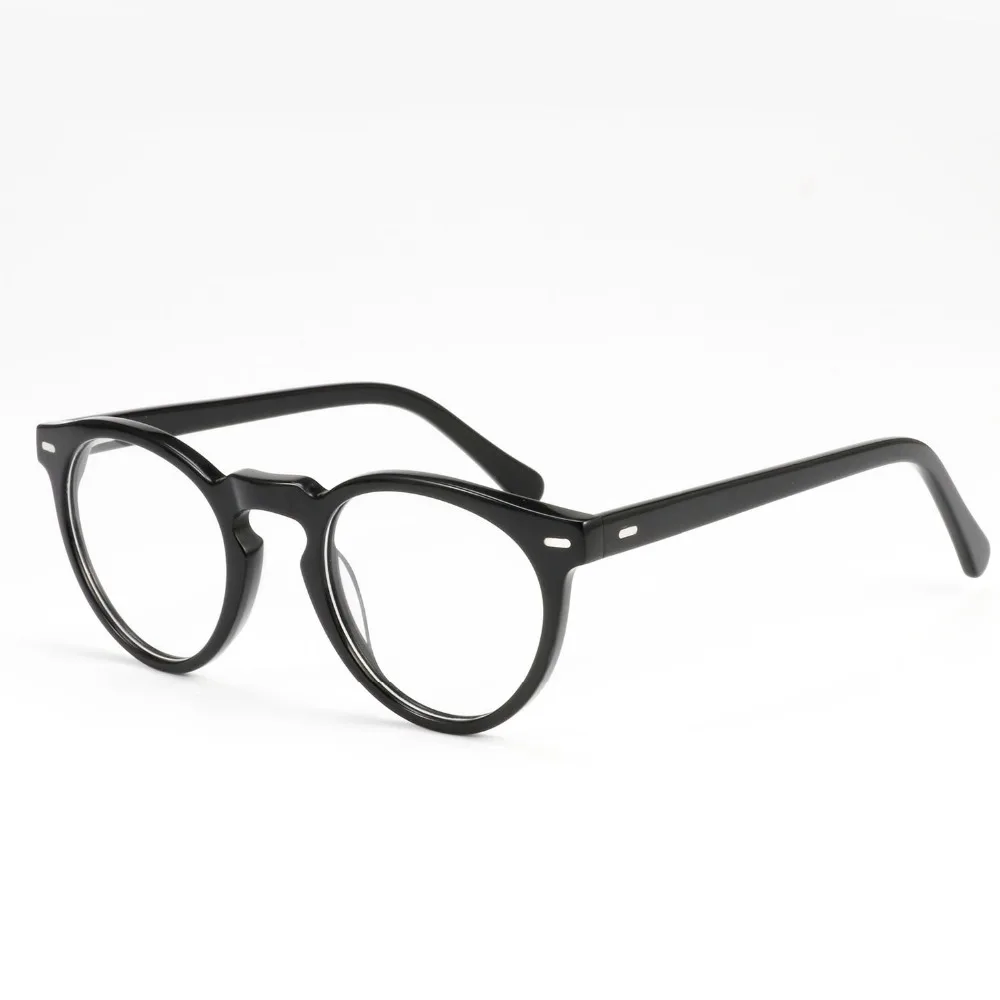 Круглые Wonen мужские Оптические очки ацетат Gafas близорукость Oculos De Grau мужские очки оправа