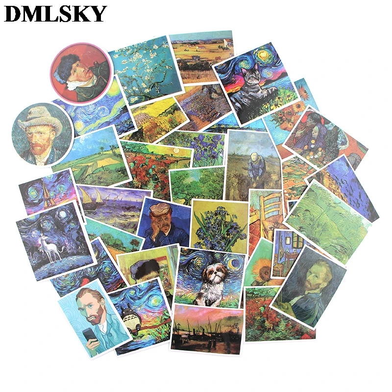 36 шт./компл. DMLSKY картина Винсента Ван Гога скрапбукинг из ПВХ для автомобильного