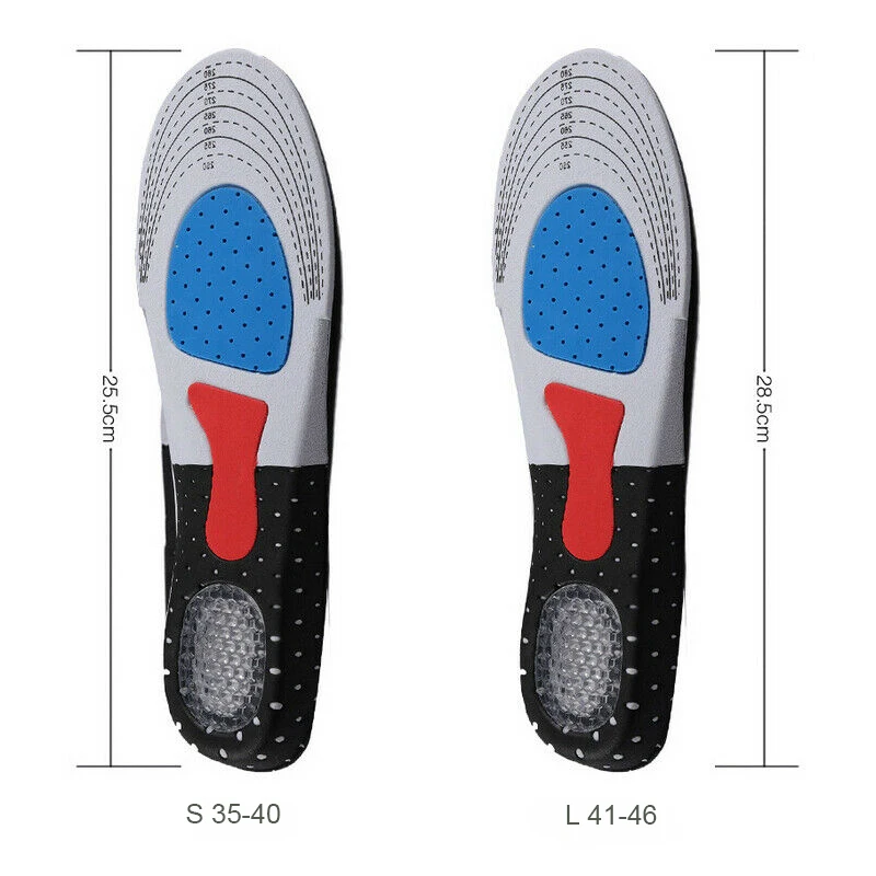 Спортивные амортизирующие ортопедические стельки с поддержкой свода стопы