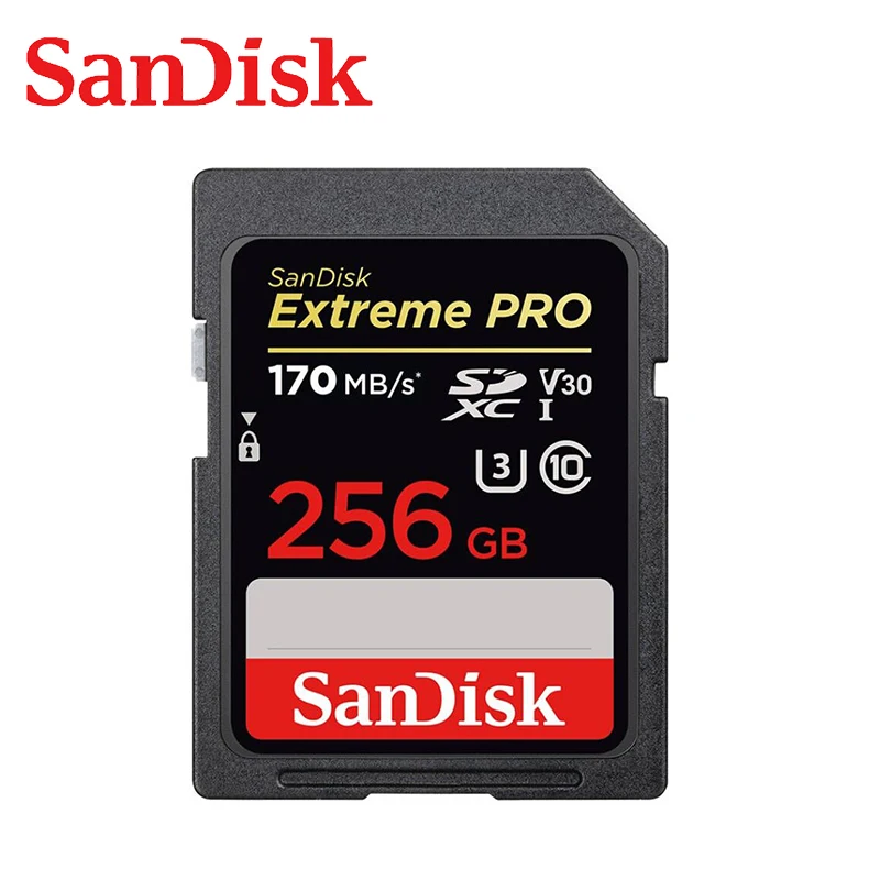 Карта памяти SanDisk Extreme Pro SDHC/SDXC SD карта 256 ГБ 128 64 32 C10 U3 V30 флэш для камеры|Карты
