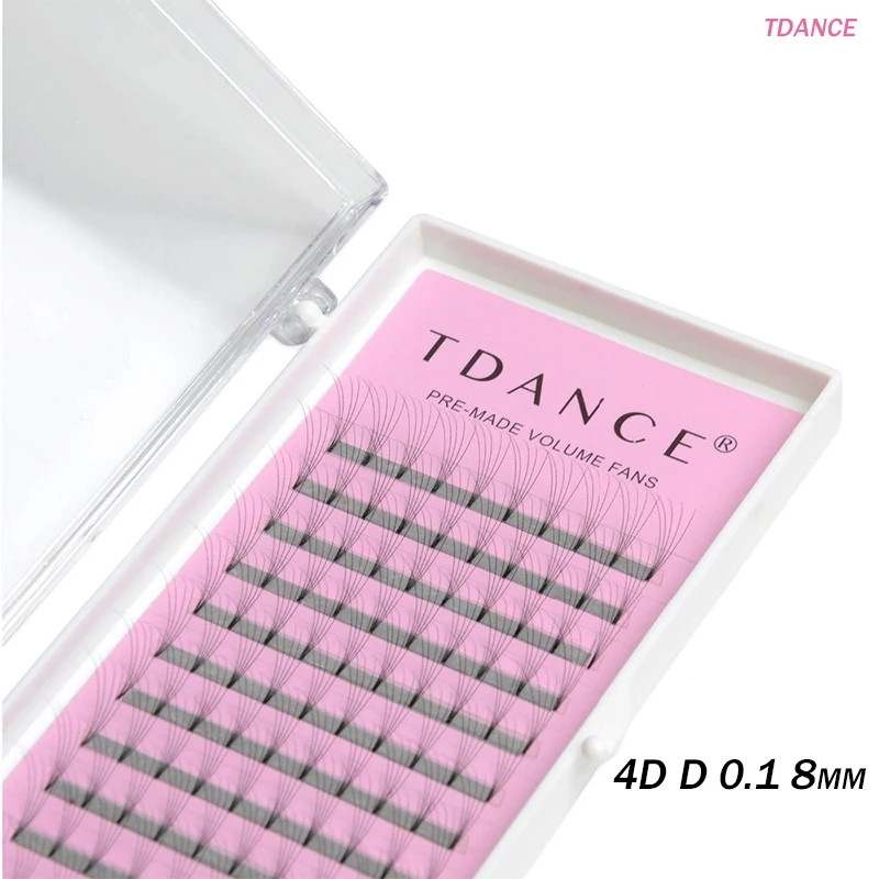TDANCE короткий стержень готовые веерные ресницы 4D русский объем удлинители из