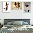 Современный сексуальный настенный художественный постер, холст с принтом, полуобнаженная женщина, настенная живопись, картины для спальни, Декор, домашний художественный Настенный декор