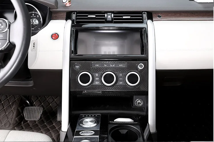 

Carbon Fiber ABS Chrome Interior Center Cover Trim car accessories For Land Rover Discovery 5 LR5 2017 - 2018 Car-styling