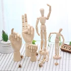 Деревянные фигурки ручного человека, вращающаяся модель ручного манекена, миниатюры художника, деревянное украшение, поделки для украшения дома