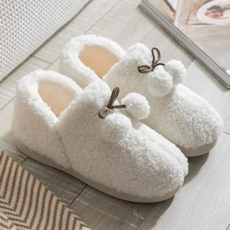 

Autumn and Winter New Style Women's Home Explosion Style Plush Cotton Slippers Indoor Shoes Couple Cotton Slippers