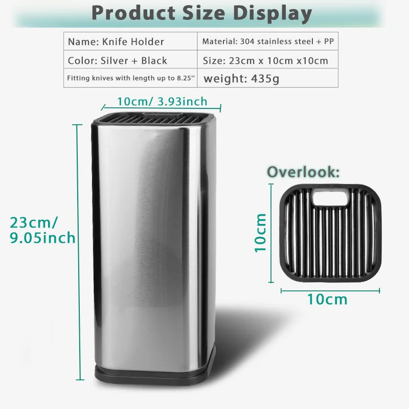 

Knife Holder 304 Stainless Steel For Multi Kitchen Knife Set Scissors Cooking Utensils Organizer Knives Stand Block Tool MSDL1