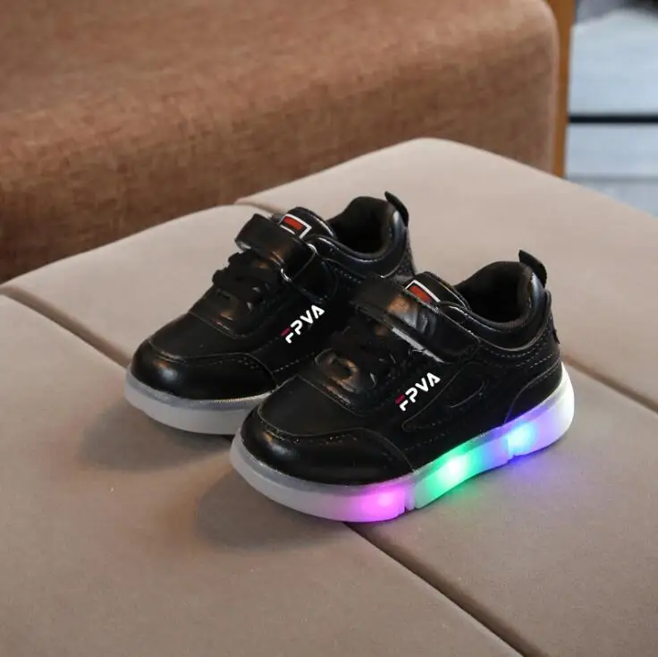 Кроссовки детские спортивные на липучке со светодиодной подсветкой | Детская