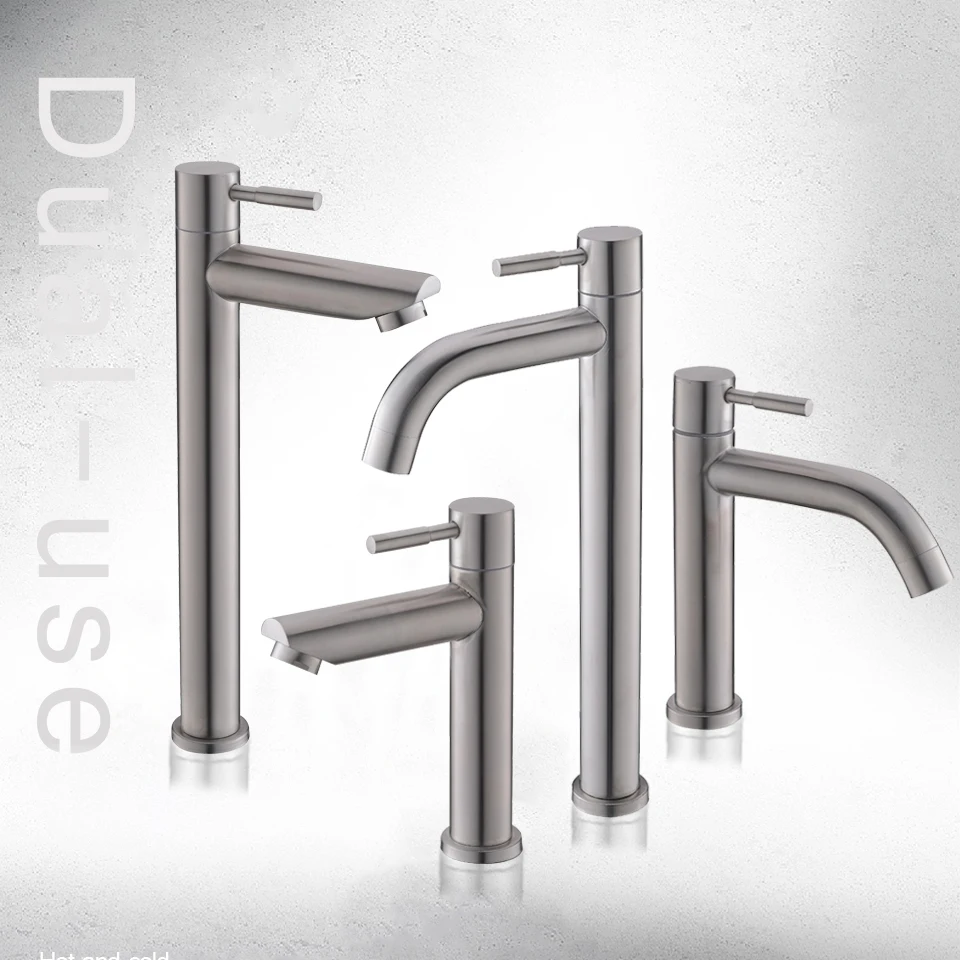 304 Нержавеющая сталь смеситель с задержкой бортике вращающийся для раковины