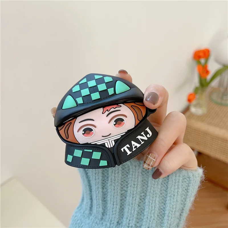 Силиконовый чехол для наушников Airpods 1 2 Pro защитный беспроводных с аниме