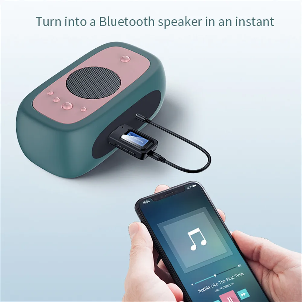 USB Bluetooth адаптер 5 0 приемник передатчик ЖК-дисплей аудио 3 мм AUX разъем стерео для