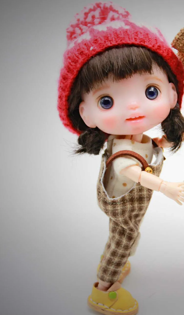 Nude doll 11 OB11 кукла ручной работы на заказ 1/8 BJD куклы OB голова и Обнаженная кукла Полимерная глина - Цвет: Nude doll 11