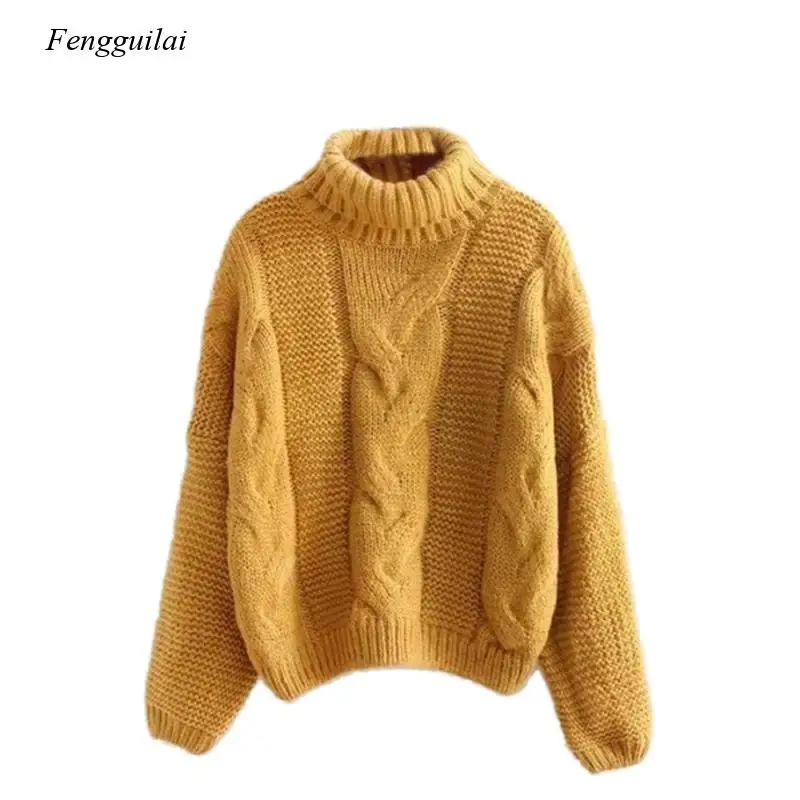 

2021 Autumn and Winter Women's Fashion Solid Color Sweater Basic Women's Hooded Bat Sleeve Women's Casual Knitted Streetwear