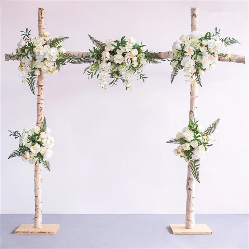 Свадебный фон с имитацией цветка Настенный Цветок белая Березовая АРКА