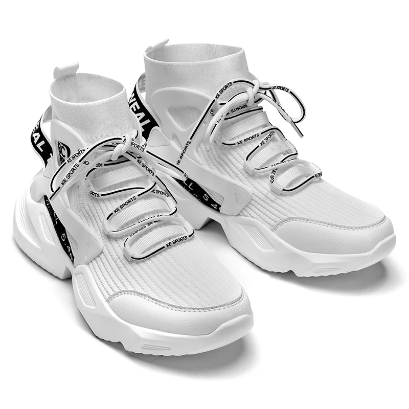 

R.XJIAN2020 Brand New Style Thick Bottom Running Shoes for Men White Sneakers Outdoor Sport Shoes Man Training Athletic Jogging