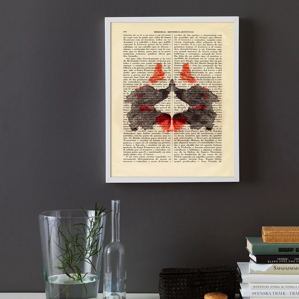Рисование на стене Rorschach Test ink рисование холсте психологов постеры и принты