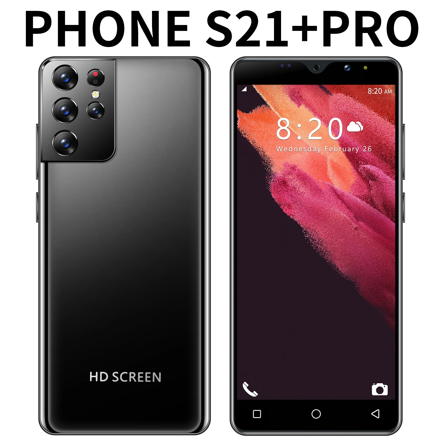 

S21 Pro+ Newest Global Version MTK6889 6800mAh 8+256GB 5G 6.3inch Mobile Phone 10 Core Cellphone 4G LTE Smartphone Network