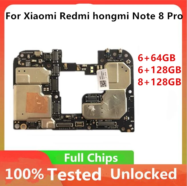 Материнская плата для Xiaomi Hongmi Redmi Note 8 Pro разблокированная | Мобильные телефоны и