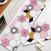 nordic pu leather kitchen mat waterproof and oil proof kitchen floor mat household full pvc carpet long strip doormats tapete