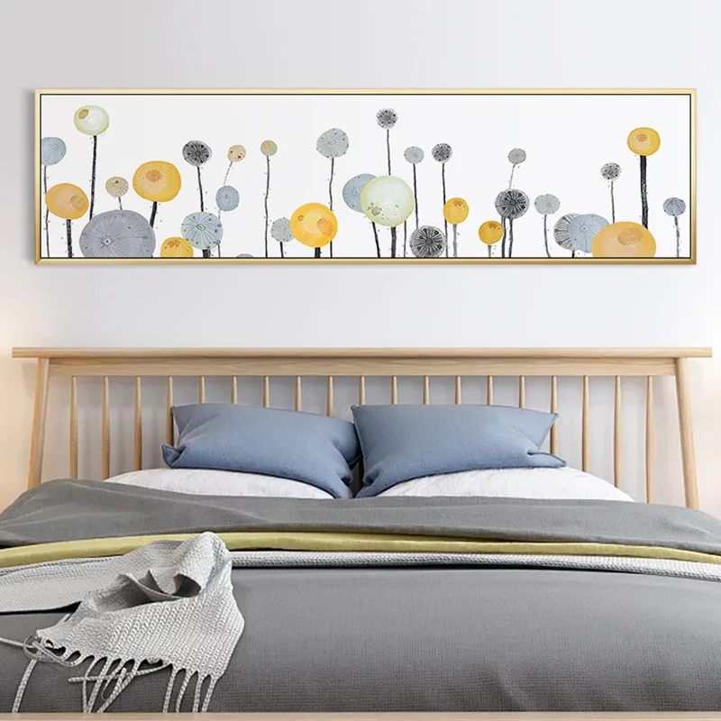 Скандинавский Сферический цветочный холст картина желтые скандинавские постеры