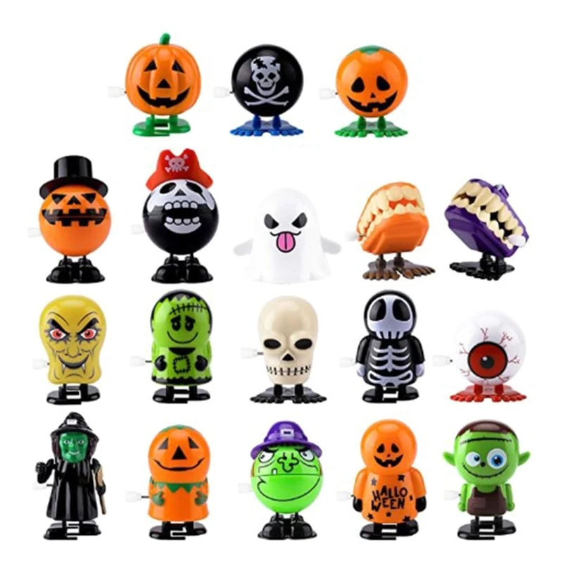 

18 Pieces Fine Plastic Wind-up Toy Cute Ghost Shaped Kids Holiday Birthday Gift Cute Halloween Supplies