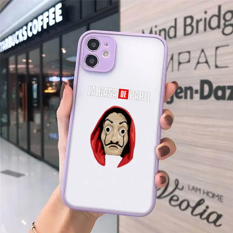 

Spanish TV series Money Heist Phone Case matte transparent For iphone 7 8 11 12 plus mini x xs xr pro max cover