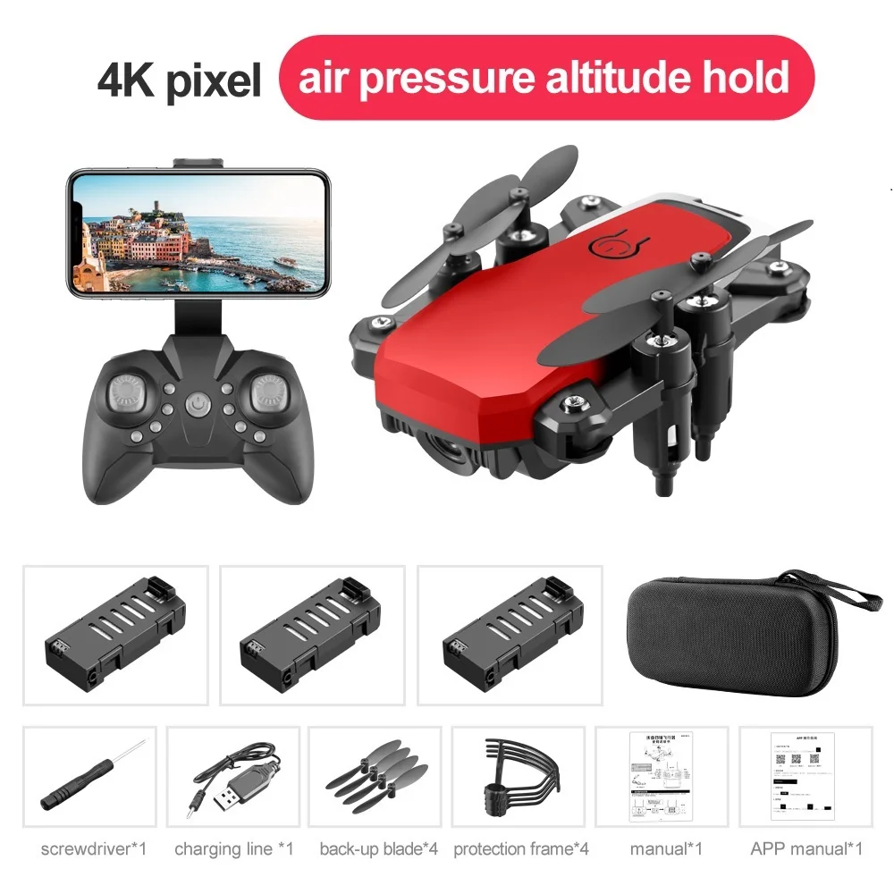Мини Дрон LF606 складной с поддержкой Wi Fi FPV и HD камерой 4K|Радиоуправляемые