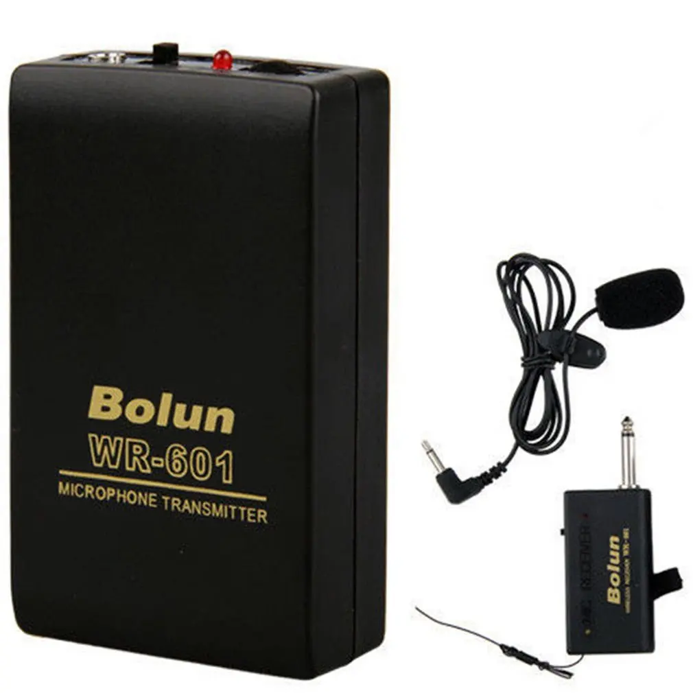 

Wireless Microphone System with Transmitter & Receiver Portable Clip-on Microphone for Teaching Public Speaking WR601 ONLENY