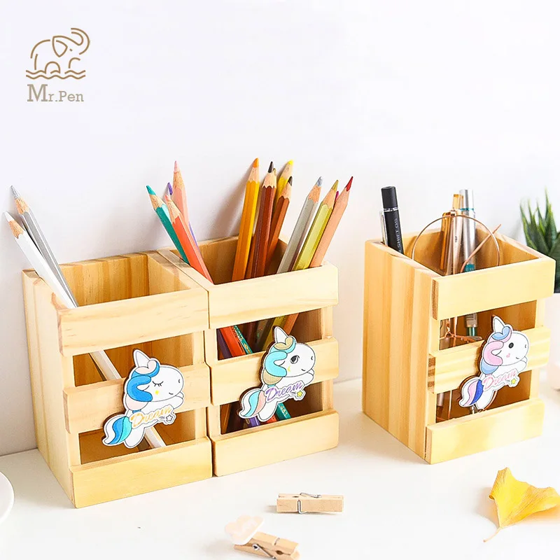 Пенал в стиле ретро с единорогом портативный держатель для карандашей и ручек