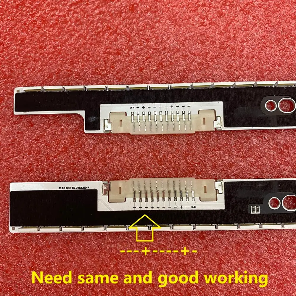 

Новинка, Светодиодная лента для подсветки Samsung UN55F8000 UN55F8000BFXZA, 2 шт./компл., 88 светодиодов, 682 мм