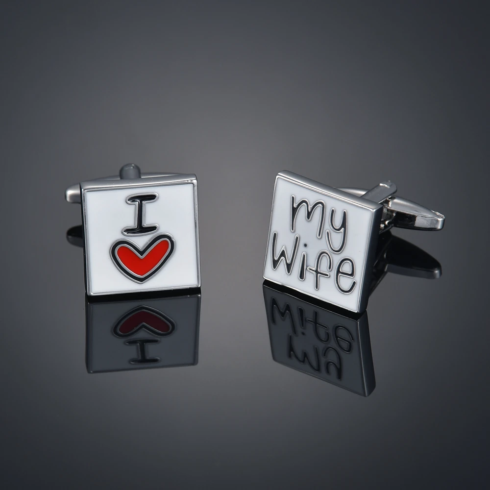 

French wedding bridegroom Cufflinks Cuff studs cufflinks I Love My Wife