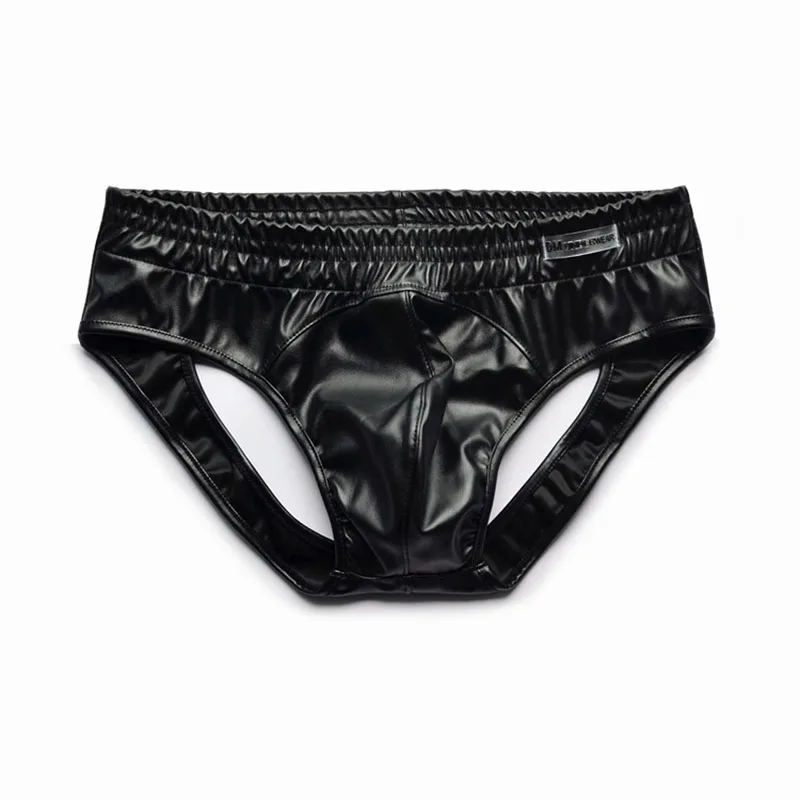 Трусы джоки мужские из ПУ кожи пикантное нижнее белье для мужчин трусы слипы гей