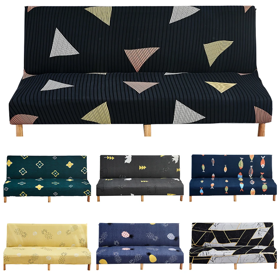Желтый складной диван кровать крышка мультфильм и геометрический дизайн дивана