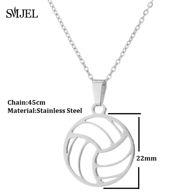 SMJEL Korean Style Stainless Steel Necklace Women Fashion Basketball Puzzle Key Feather Best Friend Choker Gif | Украшения и