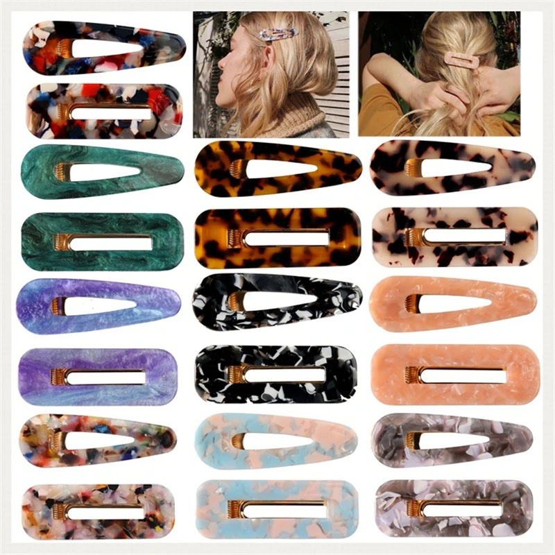 Женская заколка для волос в японском стиле с геометрическим рисунком форме капли