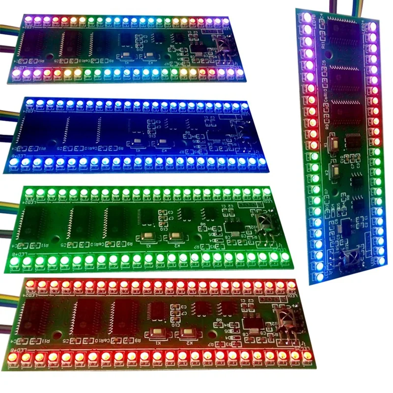 RGB MCU регулируемый дисплей шаблон 24 светодиода VU Meter плата индикатора уровня звука