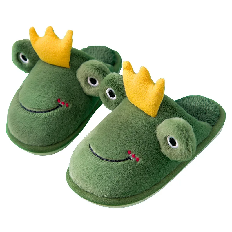 Симпатичные домашние Короткие Плюшевые Теплые мягкие хлопковые детские тапочки