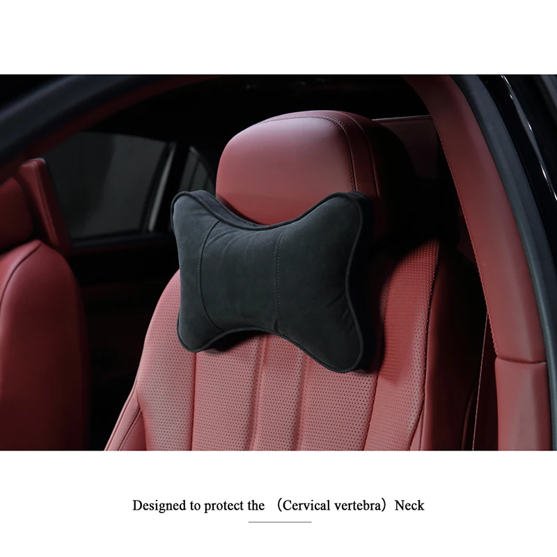 LS AUTO Alcantara Car Neck Pillow universal car pillow Black neck pillows | Автомобили и мотоциклы