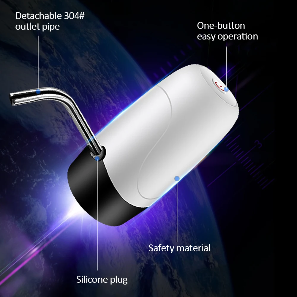 Электрический насос с USB зарядкой бесшумный автоматический двойным Мотором для