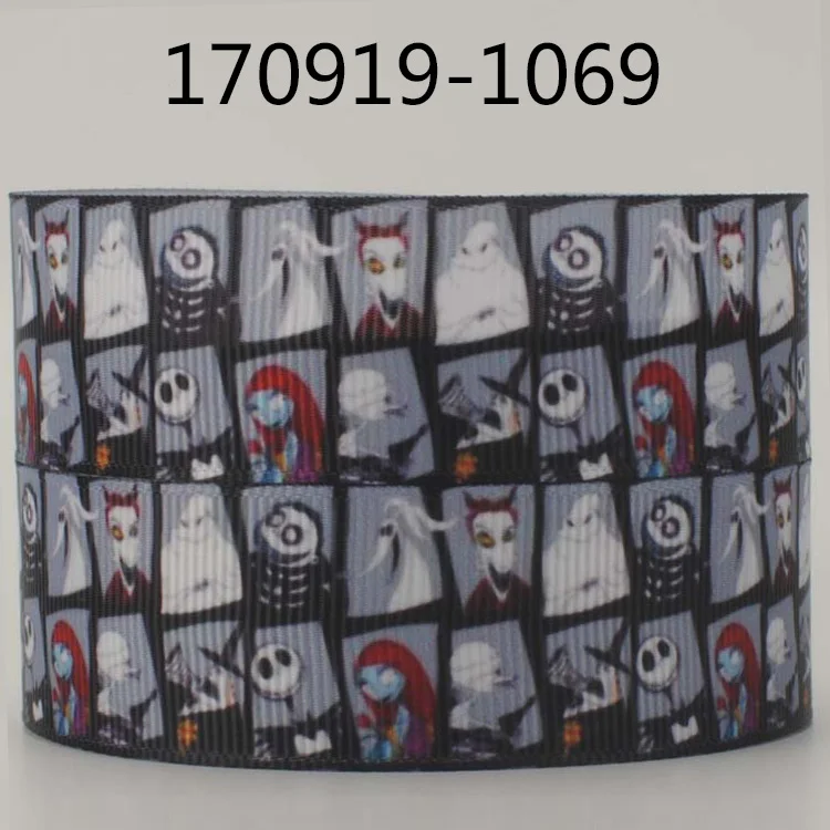 Новая распродажа 50 ярдов счастливый лента для Хэллоуина с изображением печатная