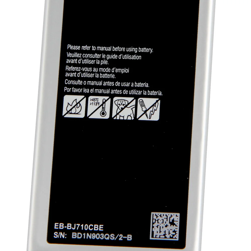 Оригинальная Замена Samsung батарея для Galaxy 2016 версия J7 J7108 J710H J710F J710K SM J7109 EB BJ710CBC