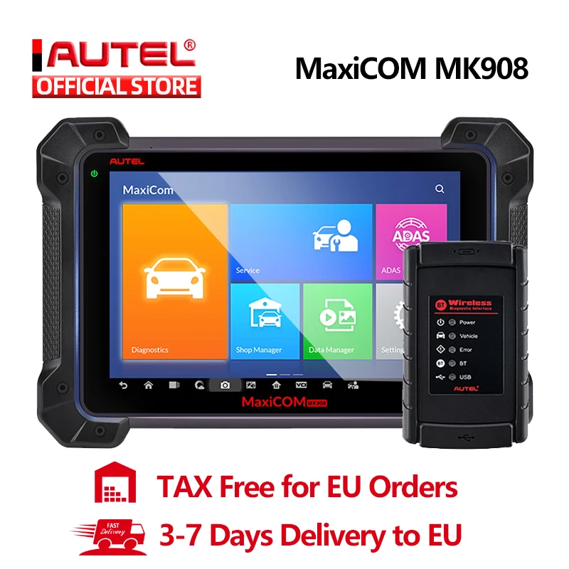 

Autel MaxiCOM MK908 Auto Diagnostic Scanner Autel MK908 PK MK908P MaxiSys Elite MS908 ECU Programming with J2534 OBD 2 OBD2 Auto