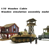 172 wooden cabin assembly model architectural scene mininature building