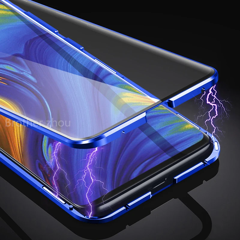 Магнитный металлический чехол для samsung Galaxy A7 A8 A9 2018 A10 A50 A60 A70 A20 A30 A40 M10 M20 M30 M40 A80