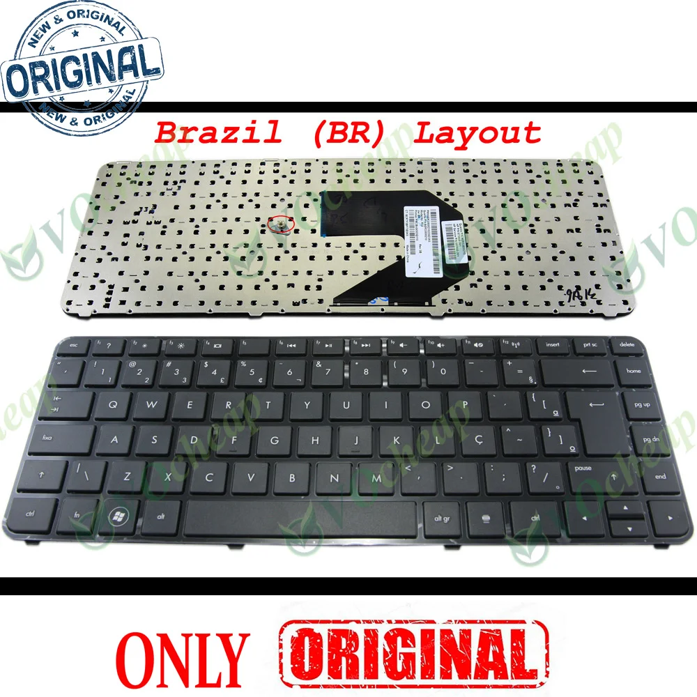 

New Laptop keyboard for HP Pavilion G4-2000 G4-2022 G4-2047 G4-2048 Black with frame Brazil BR AER33600230 673608-201 680555-201