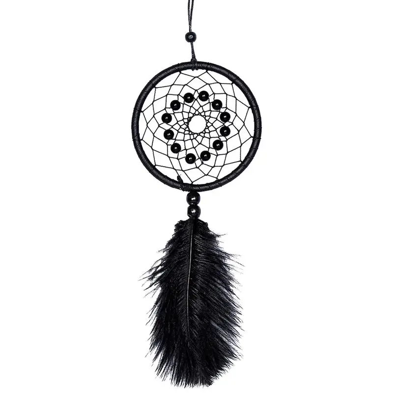 Подвеска Ловец снов ручной работы из бисера в виде пера подвеска для автомобиля