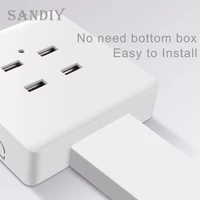 5v conceal install usb 36v surface mount electric wall charger dock station socket power outlet panel plate switch adapter plug