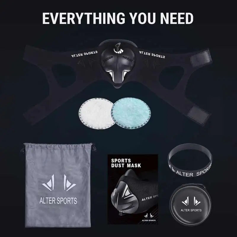 ALTER SPORTS MASK for Training Dust Mask Running Fitness High Altitude Simulation Elevation Cardio Workout Home PM 2.5 2.0 3.0 |