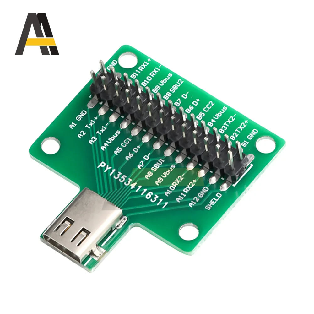 

Гнездовой порт USB Type-C 3.1 тестовый разъем адаптер для печатной платы Type C 24P для передачи данных