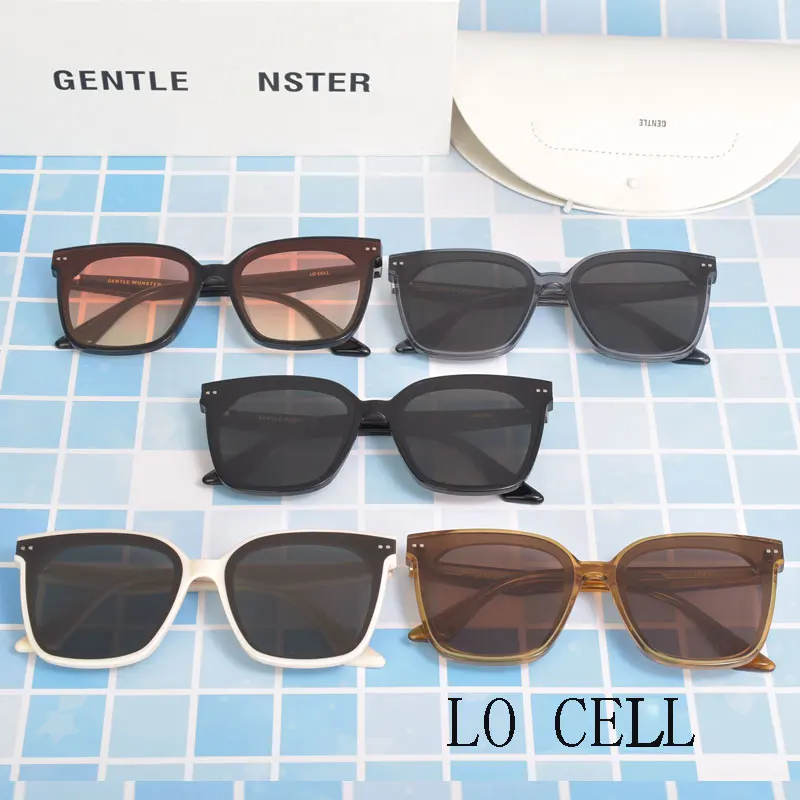 

2021 Fashion Korean Brand GENTLE LO CELL Sunglasses Women Men Aceate Square UV400 Sun glasses MONSTER With Luxury Packaging