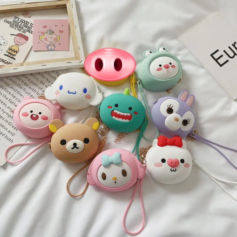 Лидер продаж милые Мультяшные аниме детские мягкие силиконовые кошельки для